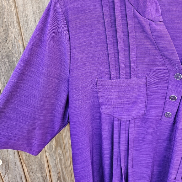 Elie Mccarthy Vibrant Purple Blouse Sizw 1X - Picture 8 of 16